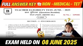 HP-TET | Non - Medical | Exam Full Answer Key 08 June 2025  #nonmedical #tet #apcacademy #answerkey