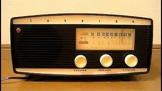 真空管ラジオ　東芝　かなりやLS 　5AD-128（暗緑色）「襟裳岬　八代亜紀」を聴いてみました。