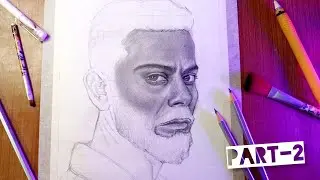 How to draw realistic face, Virat Kohli painting , Pencil shading tutorial,(Part 2) 🔥🤗