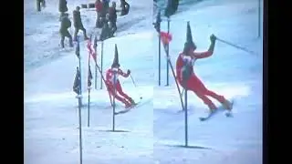Slalom Stil Johann Hans Kniewasser AUT und Piero Gros ITA Slalom Style Comparison 1974 Garmisch
