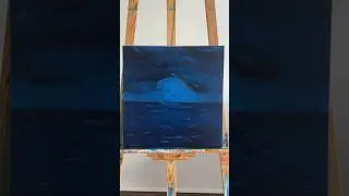 Stormy ocean vibes 🌊🎨 #asmr   #acrylicpainting #oceanvibes