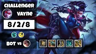 Vayne Gameplay Challenger Replay S11 - 11.18 Bot Lane (8/2/8) - KOREAN