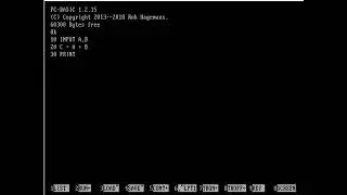 Lesson 1 | Write a BASIC program to find the sum of two numbers | PC BASIC | GW BASIC