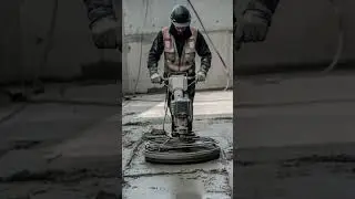 The smart process of workers when leveling casting cement with sophisticated tools #shorts