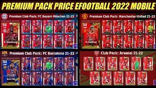New Premium Club Packs Price eFootball 2022 Mobile