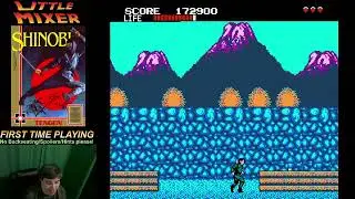 First time playing SHINOBI - Learning the game + Deathless run - NES