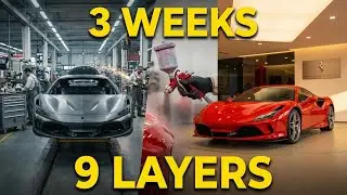 Why Ferrari Paint Takes 3 Weeks | 9 Secret Layers Explained | Rosso Corsa Factory Process