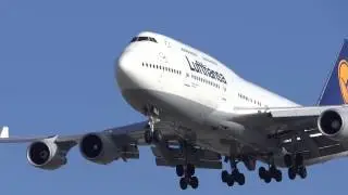 Lufthansa Airlines 747-400 Landing 28 at O'Hare International Airport as DLH #430 from EDDF / FRA