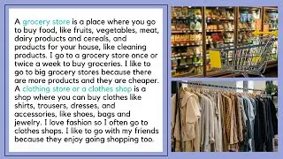 Beginner English Listening Practice - Places in the City and Shops Vocabulary - Improve your English