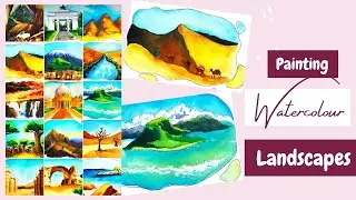 African Landscape Painting | Watercolour Landscape Tips | DTIYS challenge