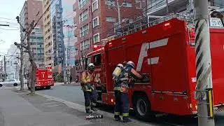 博多区で消防車🚒師走に何事⁉️　15時過ぎ