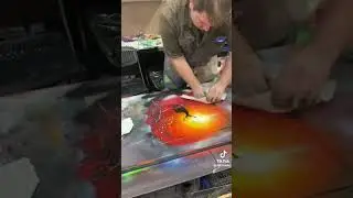 3 Minute spray paint art deer satisfying painting  #shorts #spraypaintart  #painting