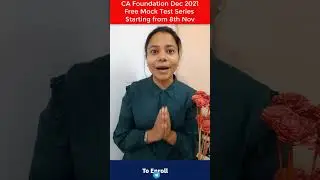 FREE Mock Test Series for CA Foundation Dec 2021 Exams - Join our Telegram Channel #shorts