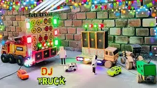 Diy mini dj setup truck loading At-home making by cardboard | mini setup | dj wala gadi kaise banaye