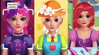 games hair salon Barbie miss.beauty ft.@azzahragaming99 #video #games #barbie #part2