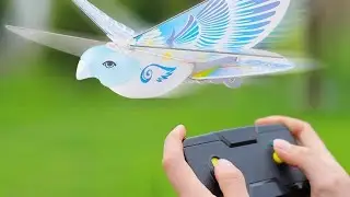 E-bird Blue Pigeon - Flying RC Bird Toy for Kids. Indoor / Outdoor Remote Control