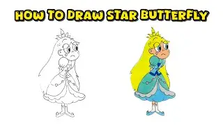 How to Draw Princess Star Butterfly from Star vs. the Forces of Evil Easily