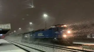 Metra 120(Honoring Our Veterans)and Metra 102(Operation North Pole)both roar into Villa Park! 12/30
