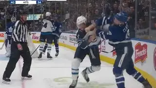 Rough and tumble at SBA as Kyle Clifford drops the gloves with Brendan Dillon