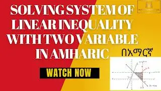 SOLVING SYSTEMS OF LINEAR INEQUALITIES IN 2 VARIABLES | EASY & STEP-BY-STEP GUIDE|IN AMHARIC|በአማርኛ