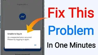 Facebook unable to login problem || An unexpected error occurred please try login again how to fix