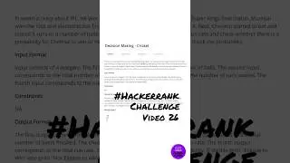 Cricket Statistics| Hackerrank Challenge| Video 26| 