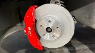 Project Audi TT(19)installing Porsche cayenne brakes on the TT| تركيب بريكات البورش كاين على الاودي