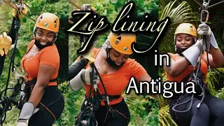 Zip lining at Antigua Rainforest Canopy Tour | Kerisa Dinard