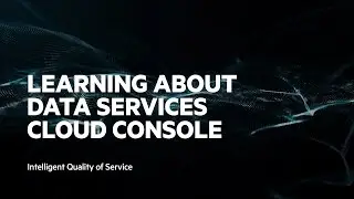 Learning about Data Services Cloud Console - Intelligent Quality of Service