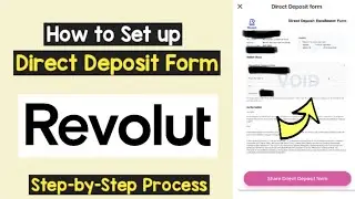 Direct Deposit Form Revolut | Revolut Void Cheque | Revolut Paycheck Direct Deposit Payroll Salary