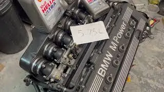 bmw e34 m5 engine restoration oil replacement 