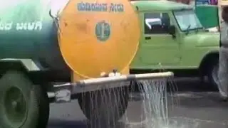 Never mind the drought? water wasted for Karnataka Chief Minister's drive