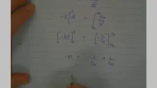 Batch reactor with second order kinetics (design equation)