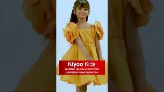 KIYOO KIDS MUSTARF YELLOW FROCK WITH FLOWER ON ARMS DEFINITION #kiyooclothing #trending #kiyoo