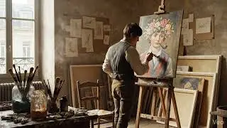 Pablo Picasso painting Boy with a Pipe (1905).