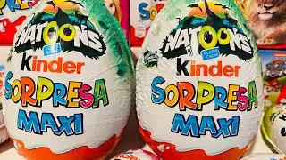 Compilation Natoons Maxi Kinder Surprise ASMR Unboxing 