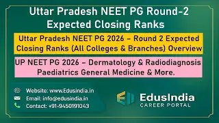 Uttar Pradesh NEET PG 2026 &ndash; Round 2 Expected Closing Ranks (All Colleges & Branches)