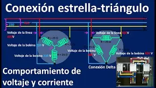 Conexión estrella-triángulo: Comportamiento de voltaje y corriente
