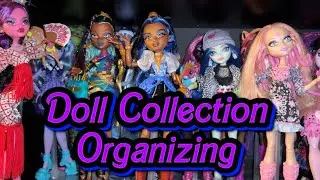Какие же они милые! Переставляю свои куклы Monster High на полке.