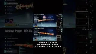 New M24 Upgrade Skin In New Honor Lucky Spin Crate Opening Coming In Pubg Mobile 3.8 Update #shorts