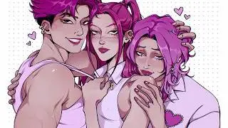 Kiss Together 😉 &hearts;️┃Mira x Romance x Abby (MiRomAbby)┃Kpop Demon Hunter Comic Dub