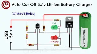 How does a basic Auto cut off Battery charger circuit work?