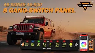 Auxbeam&reg; AS Series 8 Gang (AS-800) RGB Slim Switch Panel with APP&Remote Control