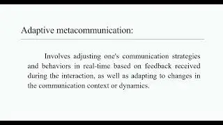 Metacommunication and it's types ...