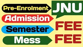 JNU Admission FEE /Mess Bill || Jnu Fee Structure | fee in Jnu | #jnuadmissionfee | #jnumessbill