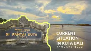[4k Virtual Tour] Walking around Kuta for Sunset - January 2022