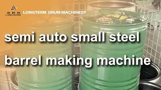 semi auto small steel drum making machine