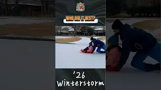 Winterstorm Sledding Contest or Fail?l | #shorts #funny #dadpurrfect