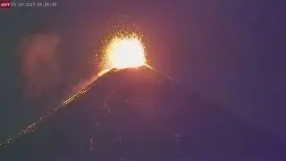 May 19, 2025: 4 Minute Eruption from Fuego Volcano in Guatemala