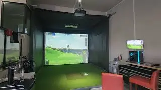 GolfSim Retractable Garage Golf Simulator Enclosure